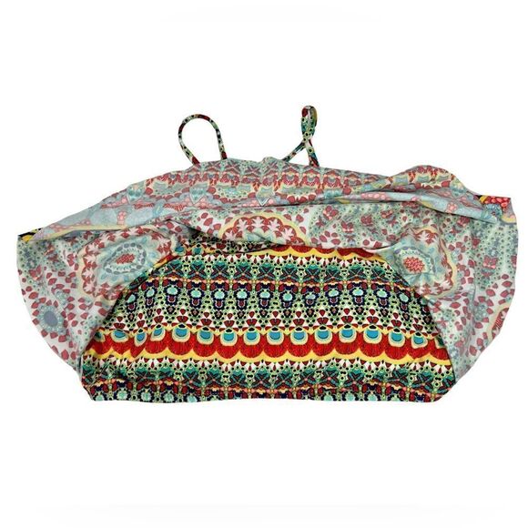 a.n.a Colorful Tribal Print Bikini High Neck Flowy Ruffle Two Piece Swimsuit - Picture 6 of 9